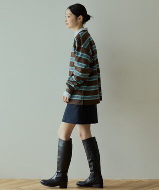 AMERICAN HOLIC PENNEY'S レトロボーダーロングTシャツ Brown