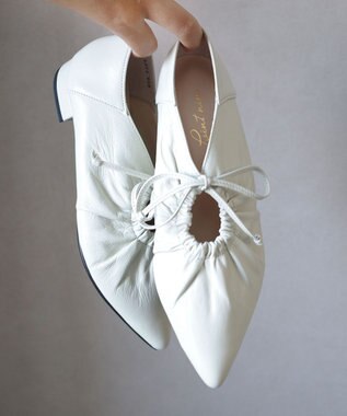 Pointer 日本製 本革ポインテッドトゥリボンパンプス