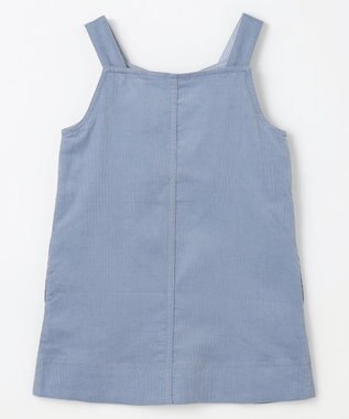 組曲 KIDS 【100㎝】モノトーンフラワーコーデュロイ ワンピース サックスブルー系