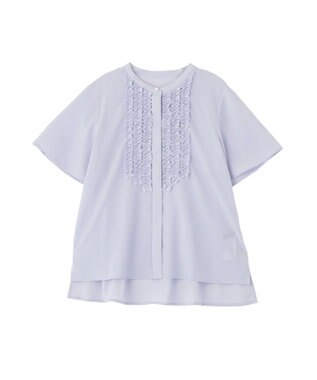 YECCA VECCA フリルデザインブラウス Sax