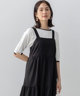 組曲 S 【WEB限定】ティアードワンピース ブラック系