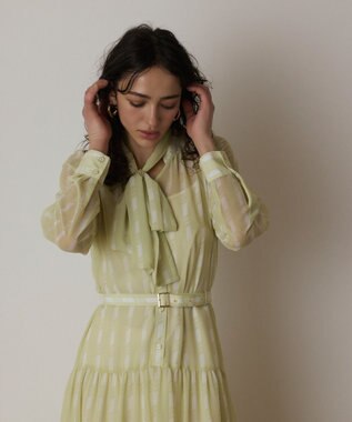 GRACE CONTINENTAL ハートストライプワンピース イエロー