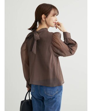 Green Parks ・ＥＬＥＮＣＡＲＥ　ＤＵＥ　バックリボンブラウス Mocha