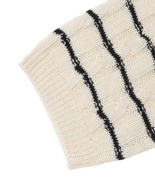 WEGO 別注USPOLO　ケーブルニットポロ ホワイトボーダー