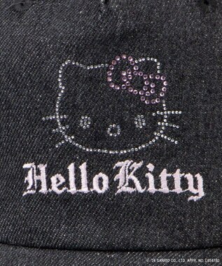 WEGO 【サンリオ】HELLOKITTYコラボデニムキャップ デニムブラック