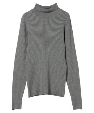 CRAFT STANDARD BOUTIQUE ウォッシャブルリブタートルニットプルオーバー Light Gray