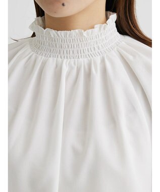 Green Parks ・ＥＬＥＮＣＡＲＥ　ＤＵＥ　シャーリングカラーブラウス Off White