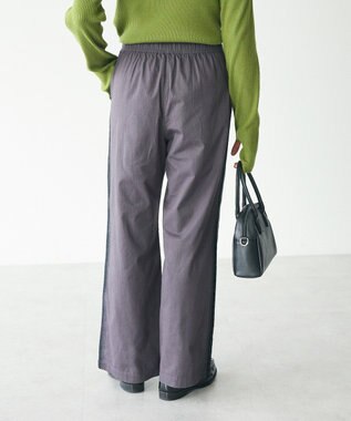 CRAFT STANDARD BOUTIQUE 刺繍ライン入ツイルパンツ Charcoal Gray