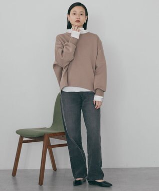 AMERICAN HOLIC 【WEB限定】袖タックコクーンポンチプルオーバー Mocha