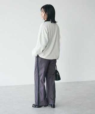 CRAFT STANDARD BOUTIQUE 刺繍ライン入ツイルパンツ Charcoal Gray