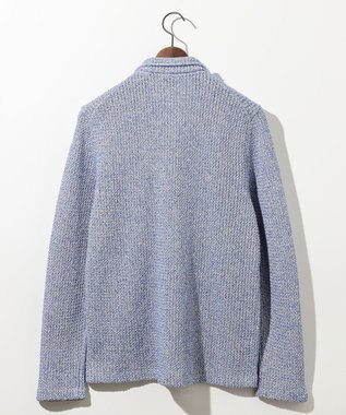 JOSEPH ABBOUD 【和紙使用エコ素材/日本素材/軽量/通気性/速乾性】和紙ムリネ ニット ジャケット ブルー系
