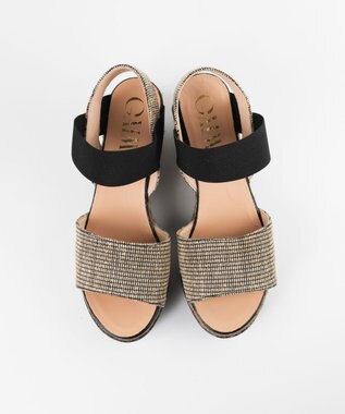 gaimo 【GAIMO/ガイモ】エラスティックダブルソールサンダル/ZARZA-RS ブラック/コンビ