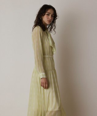 GRACE CONTINENTAL ハートストライプワンピース イエロー