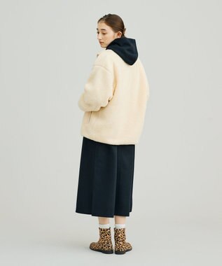 J.PRESS YORK STREET 【UNISEX】ボアブルゾン アイボリー系