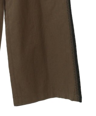 CRAFT STANDARD BOUTIQUE 刺繍ライン入ツイルパンツ Khaki