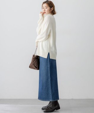 23区 S 【見上愛さんコラボカラー/Oggi掲載】カシミヤブレンド ハイネック ニット ホワイト系