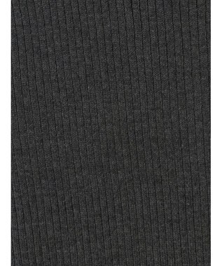 earth music&ecology バイカラートリムニットカーディガン Charcoal Gray