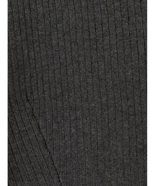 earth music&ecology バイカラートリムニットカーディガン Charcoal Gray