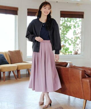 Tiaclasse 【洗える】チュールレースソフトダンボールジャケット チャコールグレー