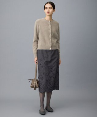 自由区 S 【SHIHOさん着用】エンブロイダリー スカート TOPグレー