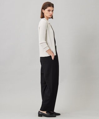 ICB 【洗える】シルクヴィスコースハイゲージ ジップアップカーディガン トープ系