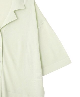 AMERICAN HOLIC 襟付き5分袖ニットカーディガン Mint