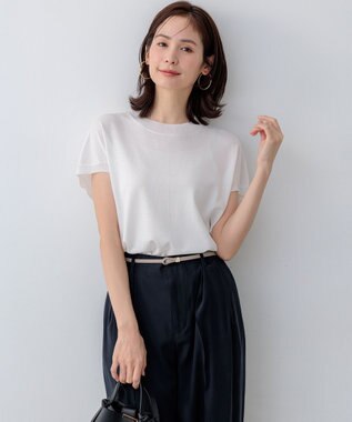 組曲 S 【先行予約】シアー ニットT ホワイト系