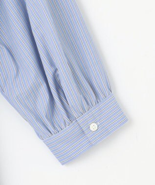 J.PRESS LADIES 【洗える・接触冷感・UVケア】エステネージュ シャツ ワンピース ブルーストライプ系