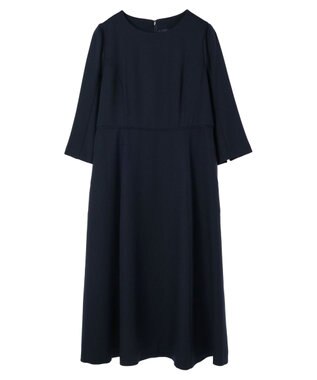 Green Parks ｅｆ－ｄｅ　フィット＆フレアワンピース Dark Navy