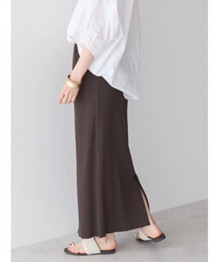 AMERICAN HOLIC 針抜きテレコタイトスカート Brown