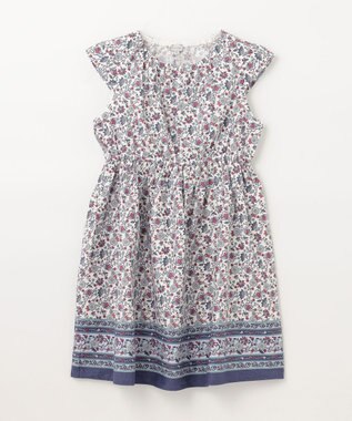 ANY KIDS プリント サマー ワンピース ネイビー×モロッカン