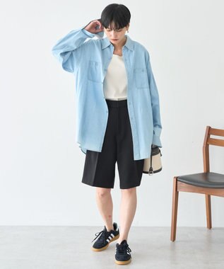 AMERICAN HOLIC イージーケアタックハーフパンツ Black