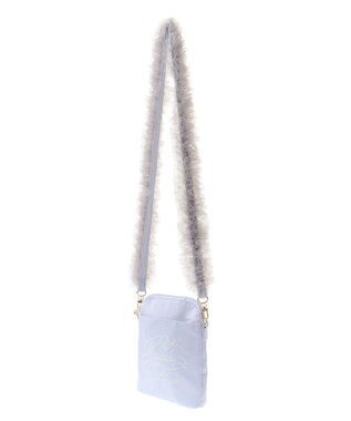 Maison de FLEUR EC限定チュールハンドルラインストーンショルダー Grayish Blue