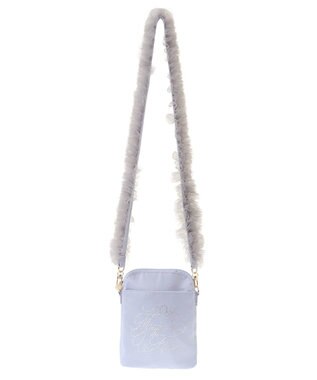 Maison de FLEUR EC限定チュールハンドルラインストーンショルダー Grayish Blue
