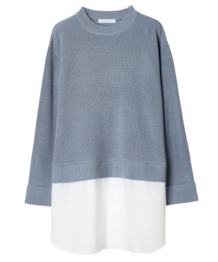 Green Parks ニットドッキングチュニック Blue