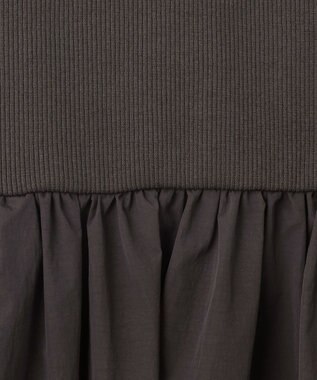23区 【Oggi8月号掲載/洗える】ニットレイヤード ワンピース ダークブラウン系