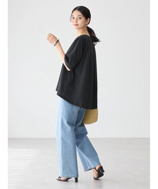 AMERICAN HOLIC 接触冷感バックタックカットプルオーバー Black