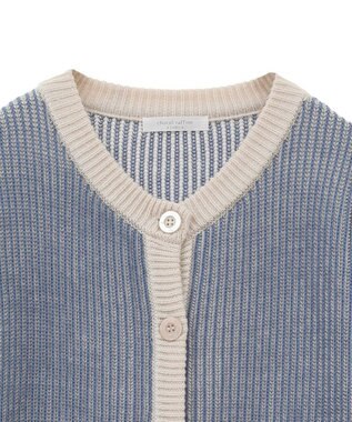 Green Parks 配色リブドッキングチュニック Blue