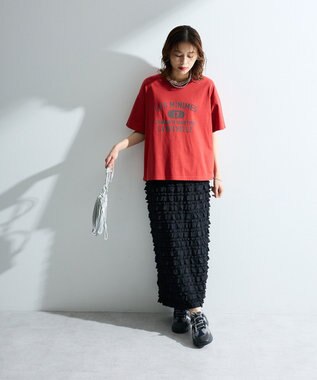Green Parks 汗染み防止ボックスロゴＴシャツ Red