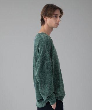 WEGO 【ユニセックス着用ITEM/MLサイズ展開】ベロアモールプルオーバー グリーン