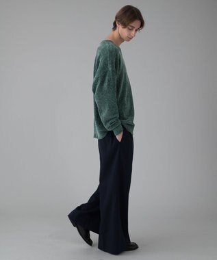 WEGO 【ユニセックス着用ITEM/MLサイズ展開】ベロアモールプルオーバー グリーン