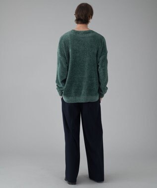 WEGO 【ユニセックス着用ITEM/MLサイズ展開】ベロアモールプルオーバー グリーン