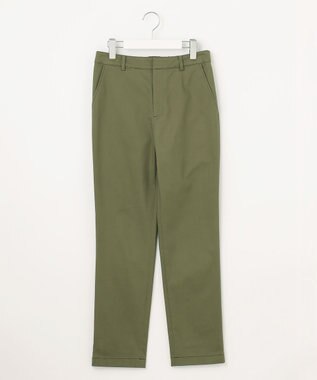 J.PRESS LADIES 20チノストレッチ テーパード パンツ カーキ系