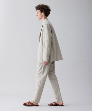 UNFILO MENS ライトリネン テーパードパンツ [23年春夏商品] グレージュ