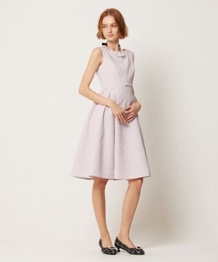 TOCCA 【WEB限定カラーあり】【消臭・洗える】RIBBON LABYRINTH JACQUARD ドレス ピンク系