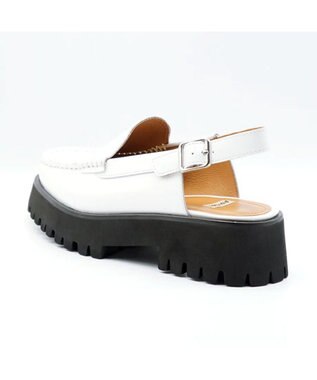 APOM プラットフォームスリングバックモカシン40 ホワイトG
