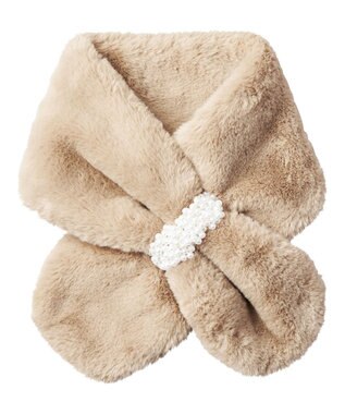 MOONBAT estaa アレンジ ファーマフラー パールループ モカブラウン