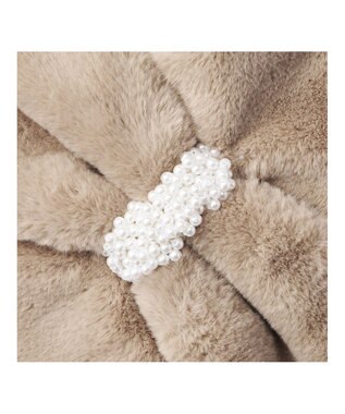 MOONBAT estaa アレンジ ファーマフラー パールループ モカブラウン