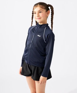 OP／FILA 【FILA】大きいサイズ｜男女兼用ベーシックラッシュガード 180㎝ ネイビー×ホワイト