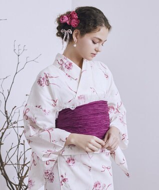 Maison de FLEUR パールリボンクリップＳＥＴ Pink
